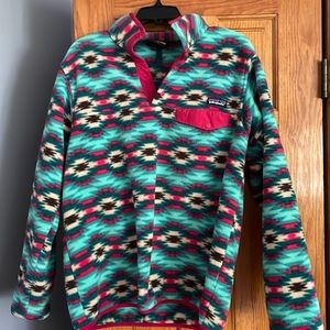 Patagonia LARGE Navajo Aztec T Snap Fleece Jacket